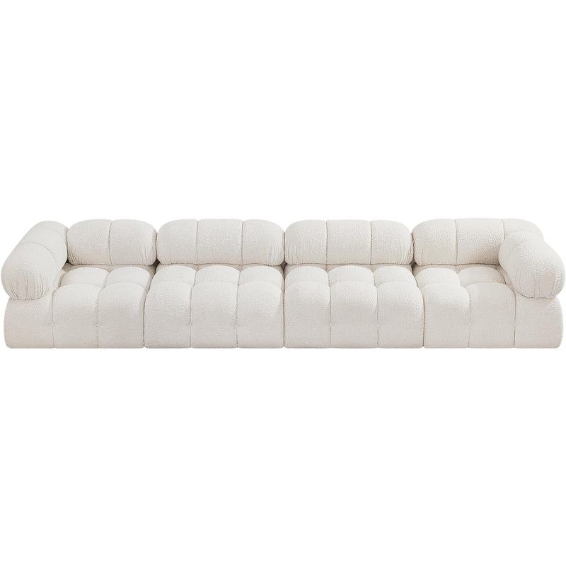 Meridian Ames Cream Boucle Fabric Modular Sofa IMAGE 5