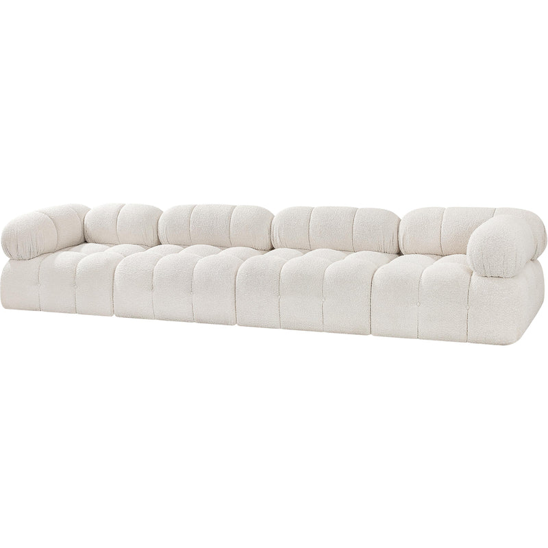 Meridian Ames Cream Boucle Fabric Modular Sofa IMAGE 6