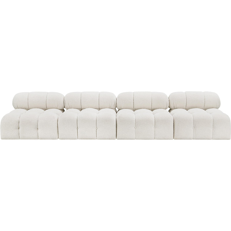 Meridian Ames Cream Boucle Fabric Modular Sofa IMAGE 4