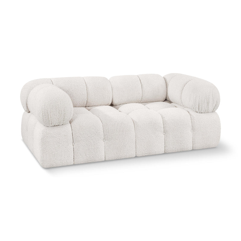 Meridian Ames Cream Boucle Fabric Modular Sofa IMAGE 1