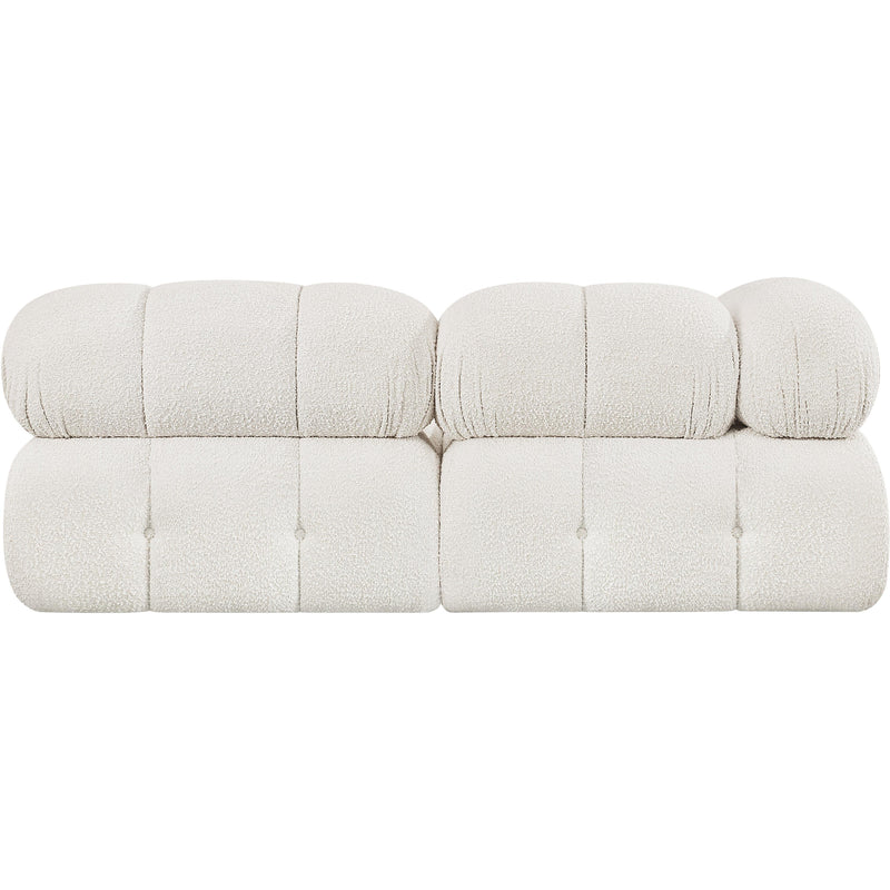 Meridian Ames Cream Boucle Fabric Modular Sofa IMAGE 3