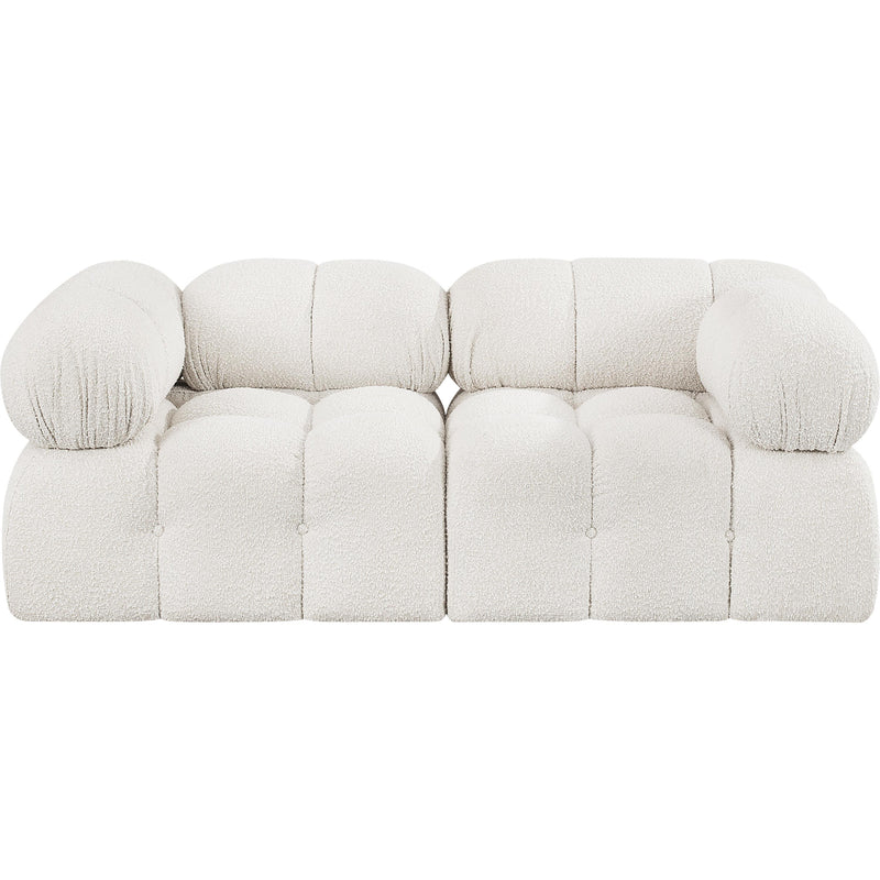 Meridian Ames Cream Boucle Fabric Modular Sofa IMAGE 4