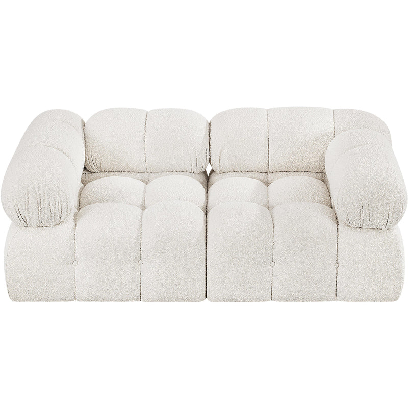 Meridian Ames Cream Boucle Fabric Modular Sofa IMAGE 5