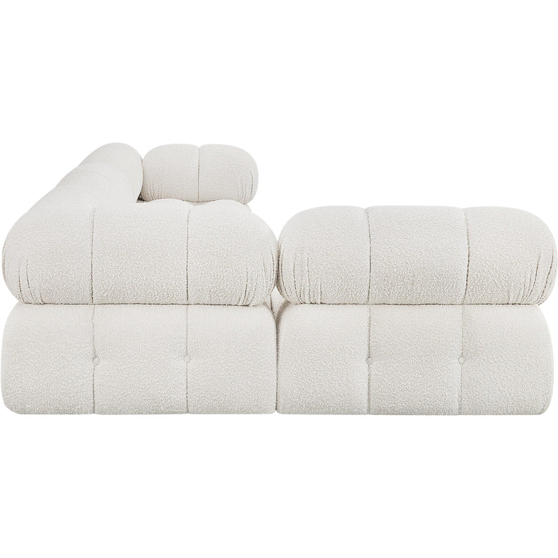 Meridian Ames Cream Boucle Fabric Modular Sectional IMAGE 7