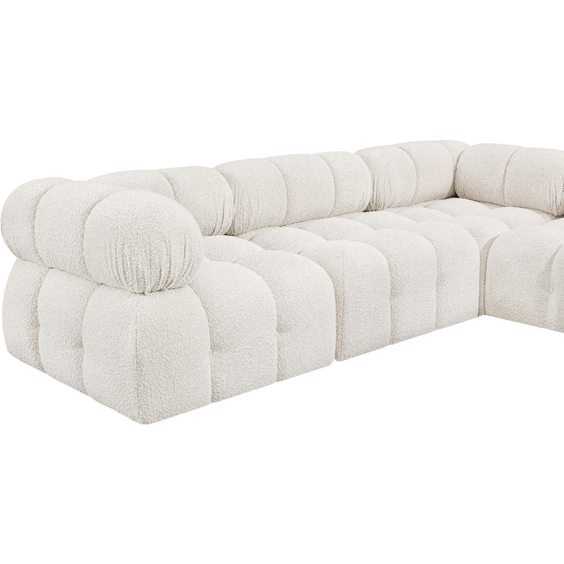 Meridian Ames Cream Boucle Fabric Modular Sectional IMAGE 12