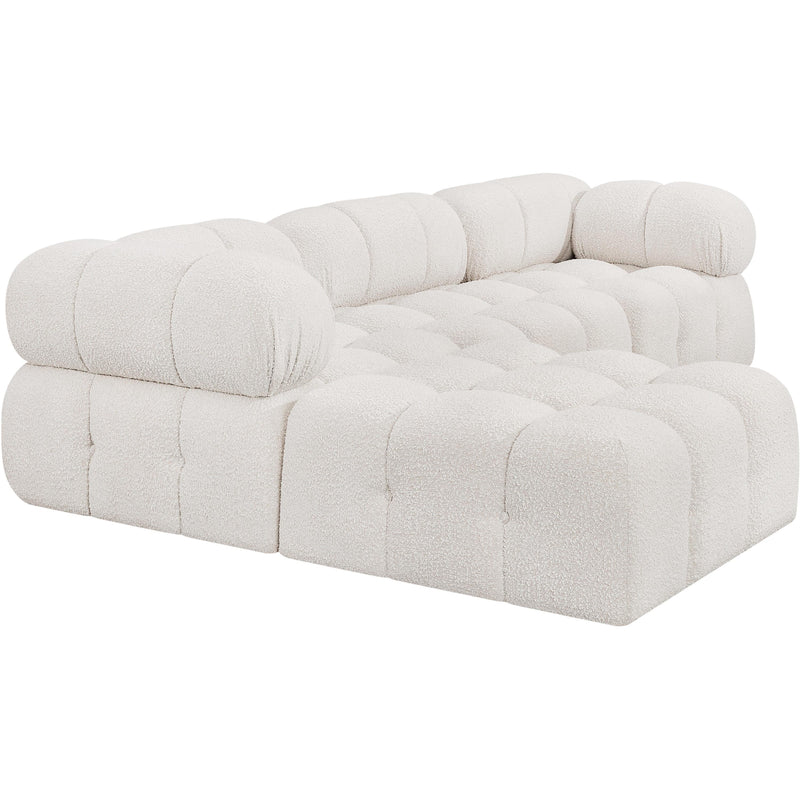 Meridian Ames Cream Boucle Fabric Modular Sectional IMAGE 6