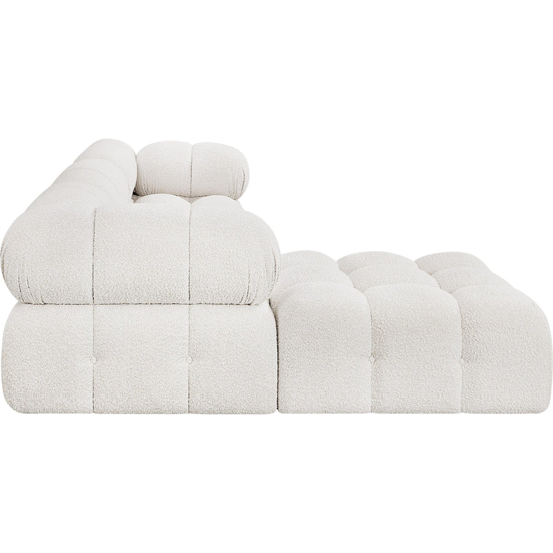 Meridian Ames Cream Boucle Fabric Modular Sectional IMAGE 7