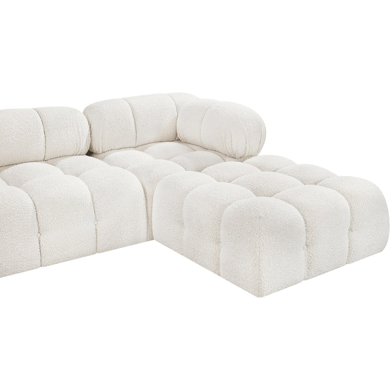 Meridian Ames Cream Boucle Fabric Modular Sectional IMAGE 9