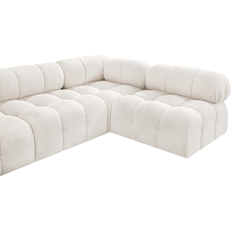 Meridian Ames Cream Boucle Fabric Modular Sectional IMAGE 8