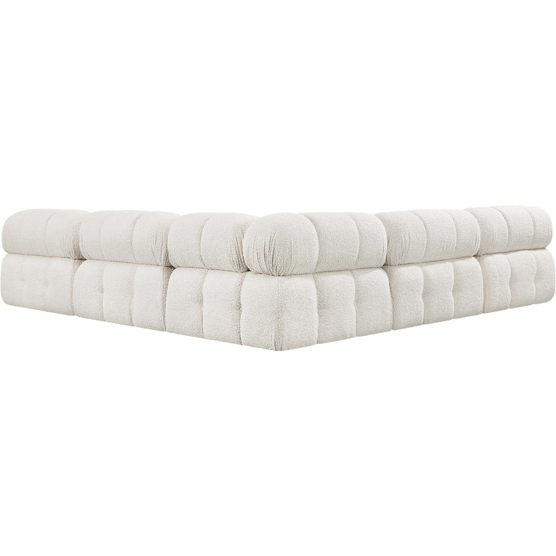 Meridian Ames Cream Boucle Fabric Modular Sectional IMAGE 3