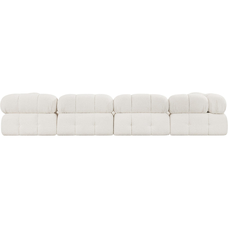 Meridian Ames Cream Boucle Fabric Modular Sectional IMAGE 3