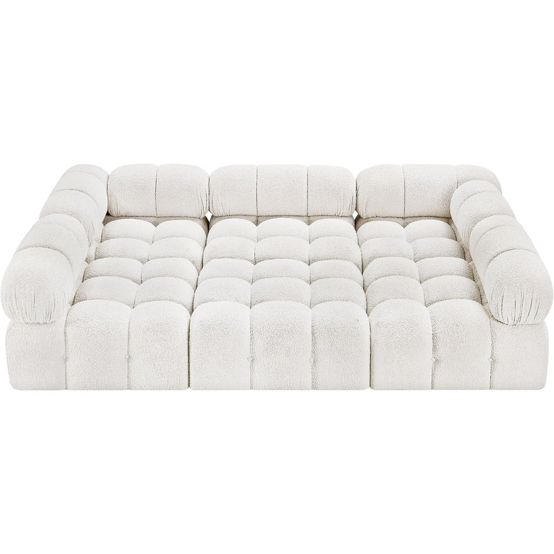 Meridian Ames Cream Boucle Fabric Modular Sectional IMAGE 5