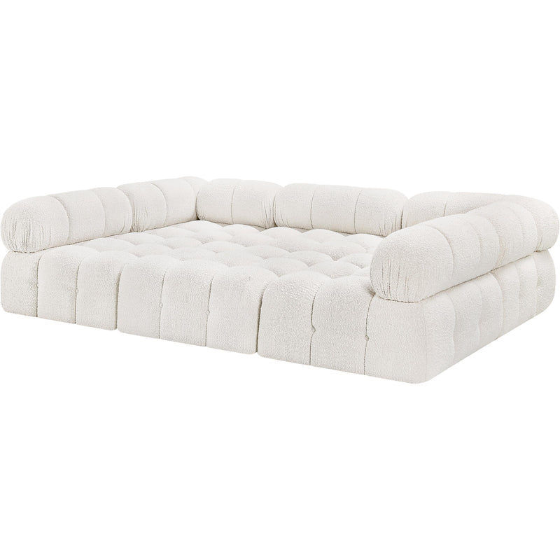 Meridian Ames Cream Boucle Fabric Modular Sectional IMAGE 6