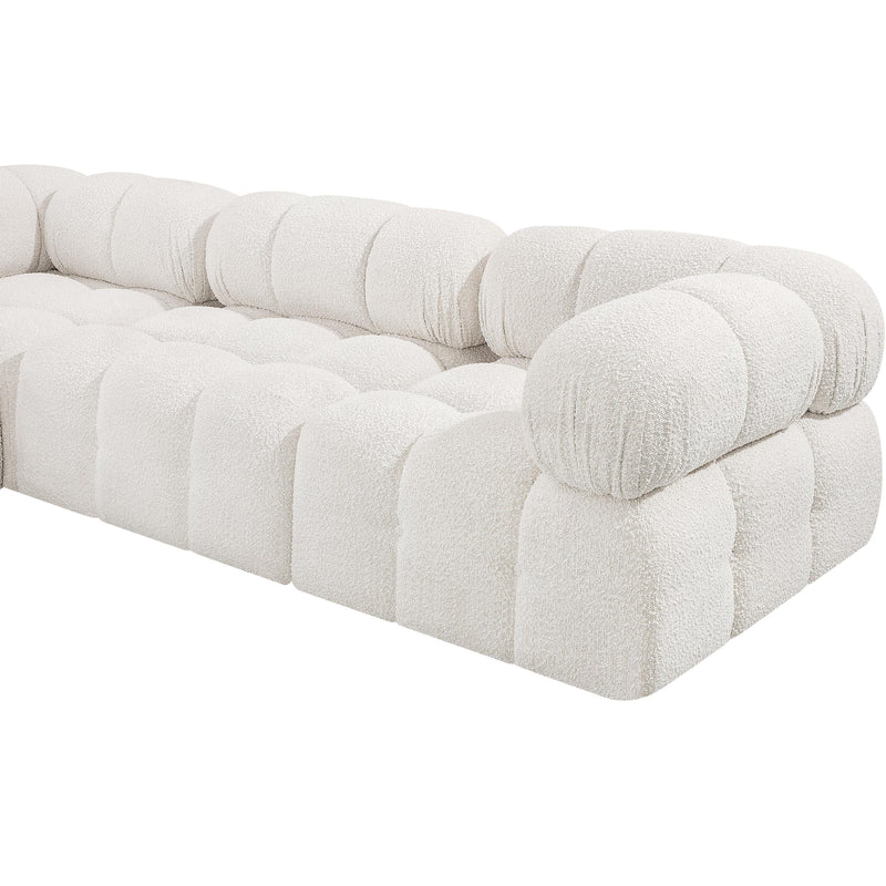 Meridian Ames Cream Boucle Fabric Modular Sectional IMAGE 10