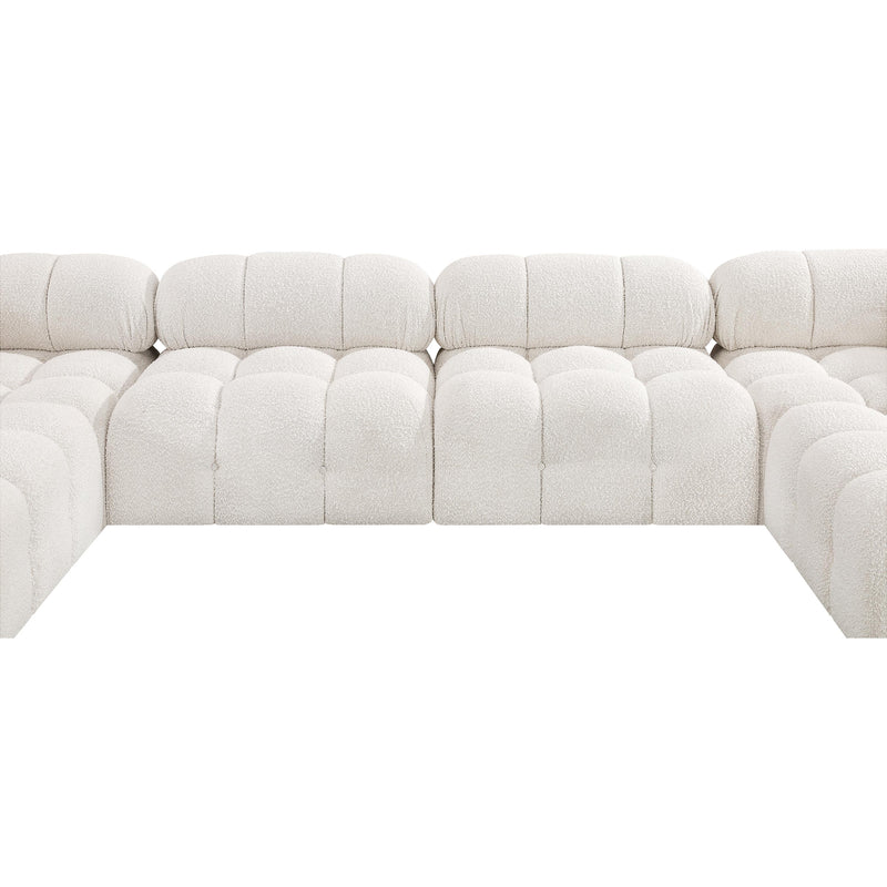 Meridian Ames Cream Boucle Fabric Modular Sectional IMAGE 8