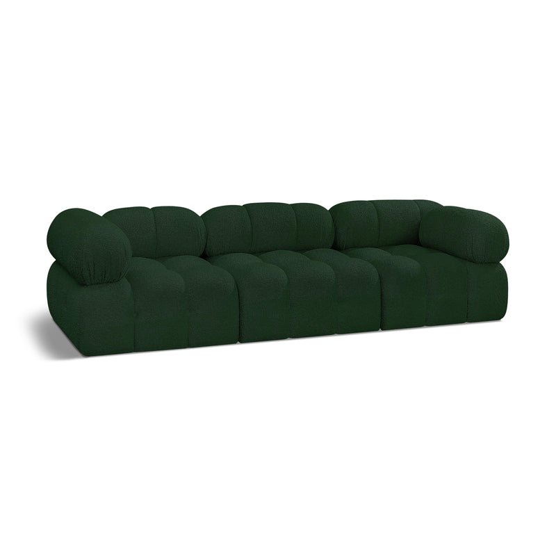 Meridian Ames Green Boucle Fabric Modular Sofa IMAGE 1