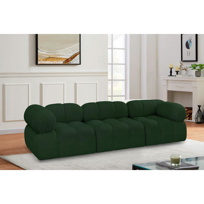 Meridian Ames Green Boucle Fabric Modular Sofa IMAGE 2