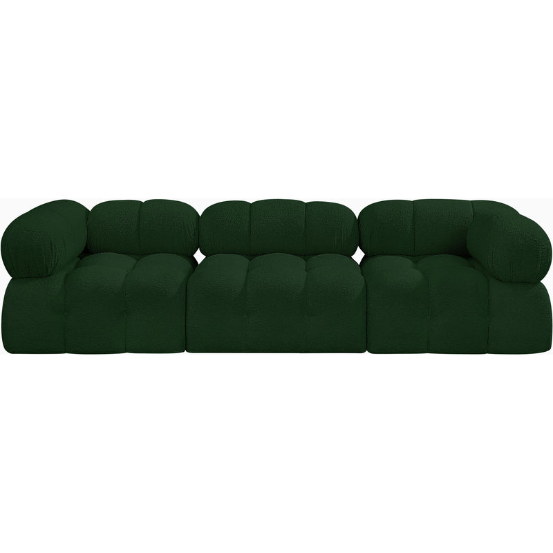 Meridian Ames Green Boucle Fabric Modular Sofa IMAGE 4