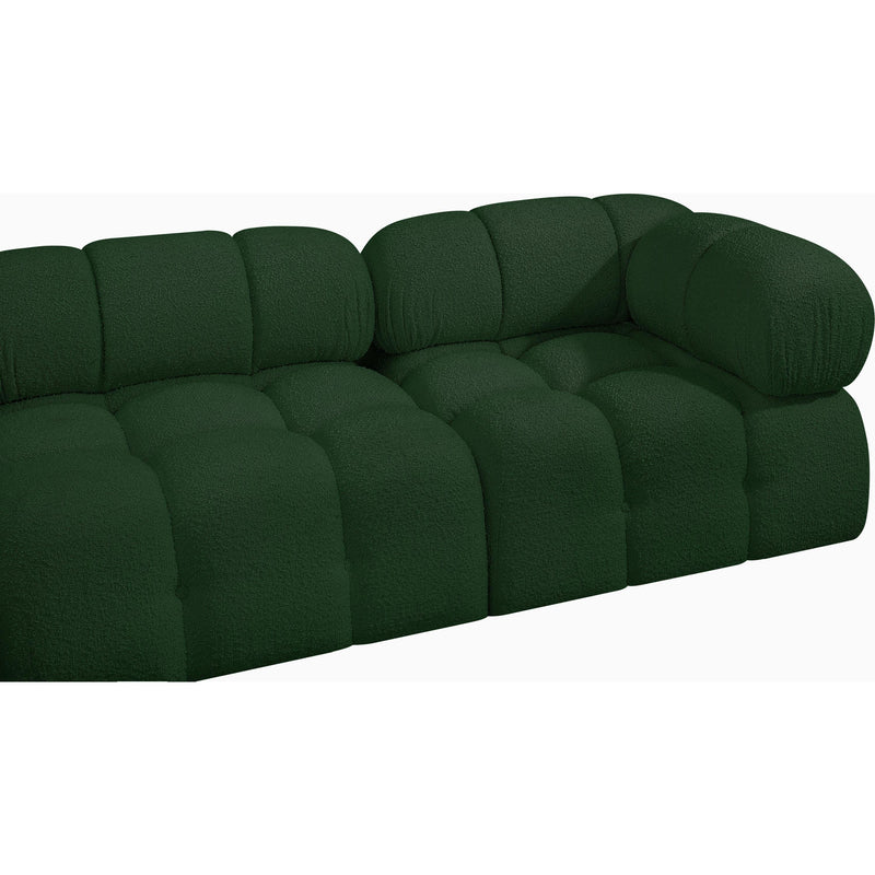 Meridian Ames Green Boucle Fabric Modular Sofa IMAGE 8