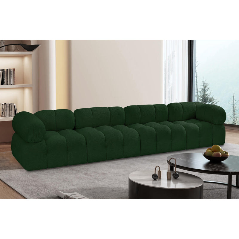 Meridian Ames Green Boucle Fabric Modular Sofa IMAGE 2