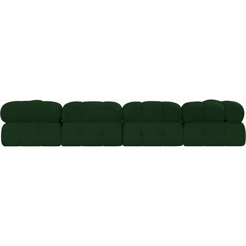 Meridian Ames Green Boucle Fabric Modular Sofa IMAGE 3