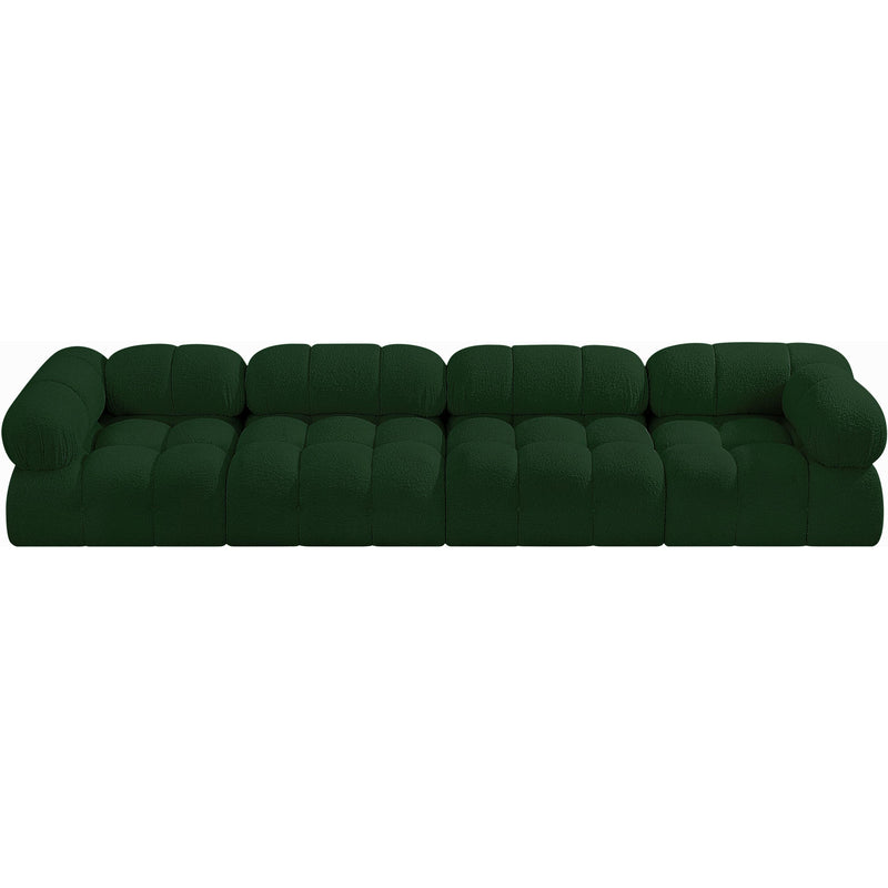 Meridian Ames Green Boucle Fabric Modular Sofa IMAGE 5