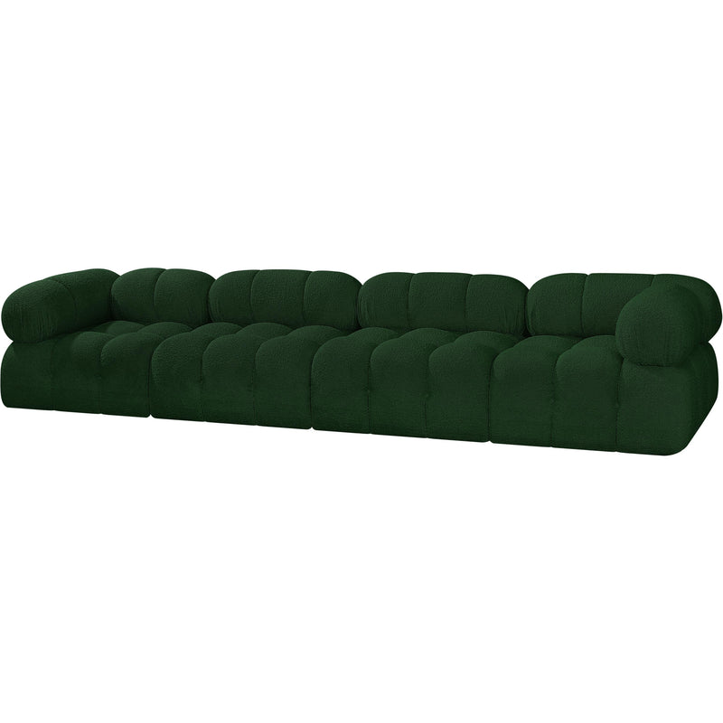 Meridian Ames Green Boucle Fabric Modular Sofa IMAGE 6