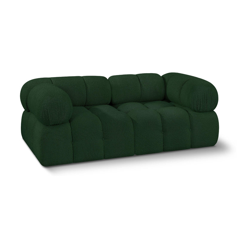 Meridian Ames Green Boucle Fabric Modular Sofa IMAGE 1