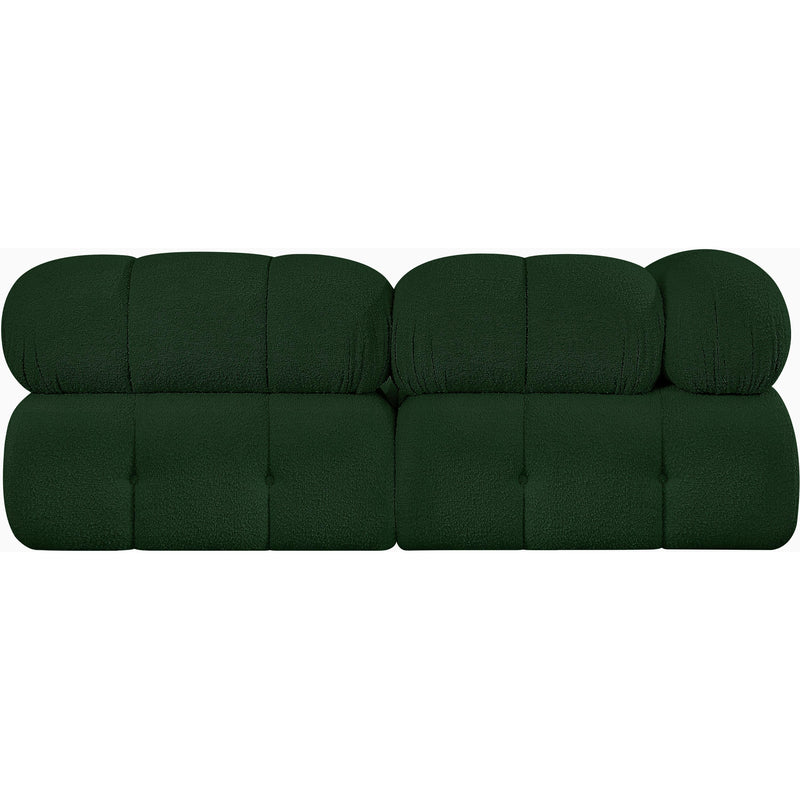 Meridian Ames Green Boucle Fabric Modular Sofa IMAGE 3