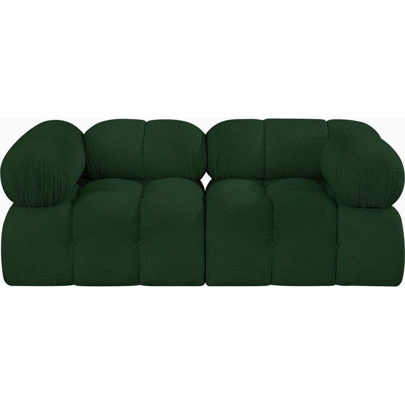 Meridian Ames Green Boucle Fabric Modular Sofa IMAGE 4