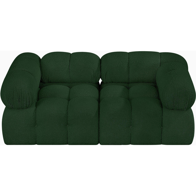 Meridian Ames Green Boucle Fabric Modular Sofa IMAGE 5