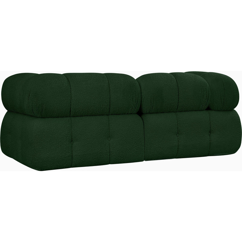 Meridian Ames Green Boucle Fabric Modular Sofa IMAGE 6