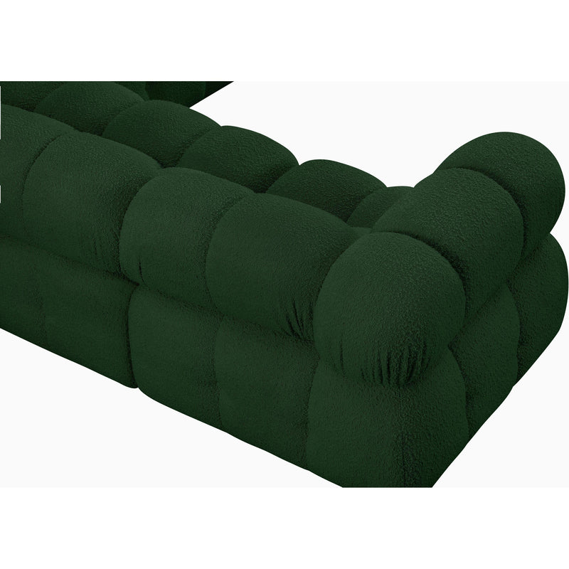 Meridian Ames Green Boucle Fabric Modular Sectional IMAGE 12