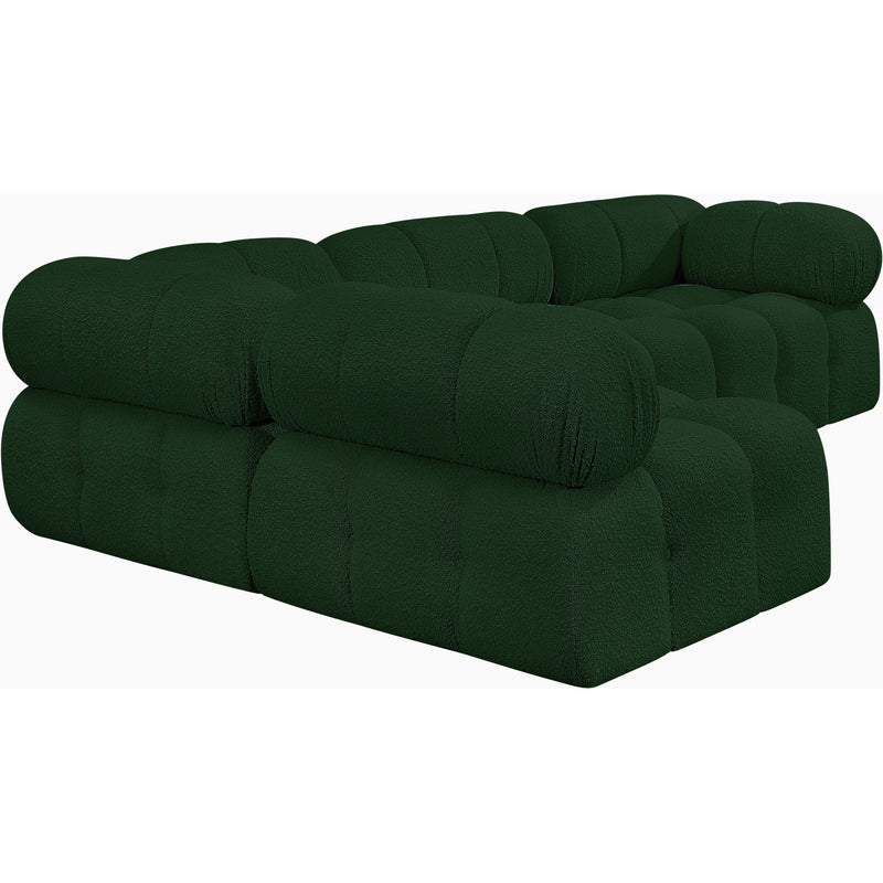 Meridian Ames Green Boucle Fabric Modular Sectional IMAGE 6