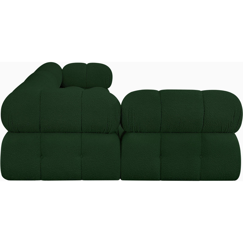 Meridian Ames Green Boucle Fabric Modular Sectional IMAGE 7