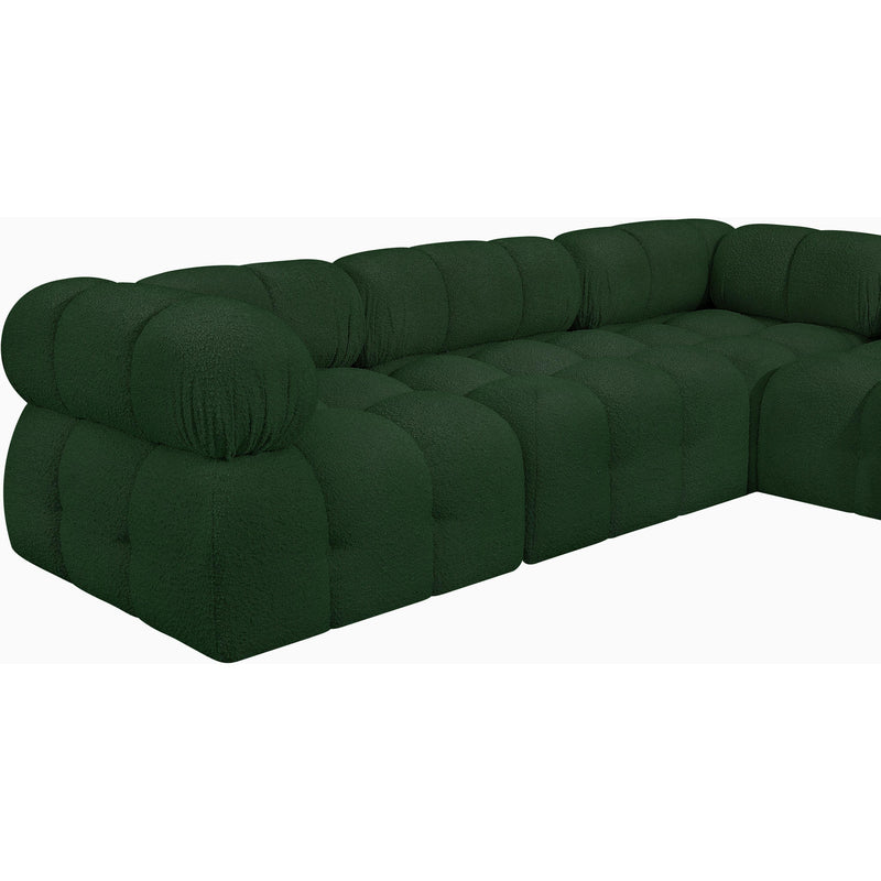 Meridian Ames Green Boucle Fabric Modular Sectional IMAGE 12