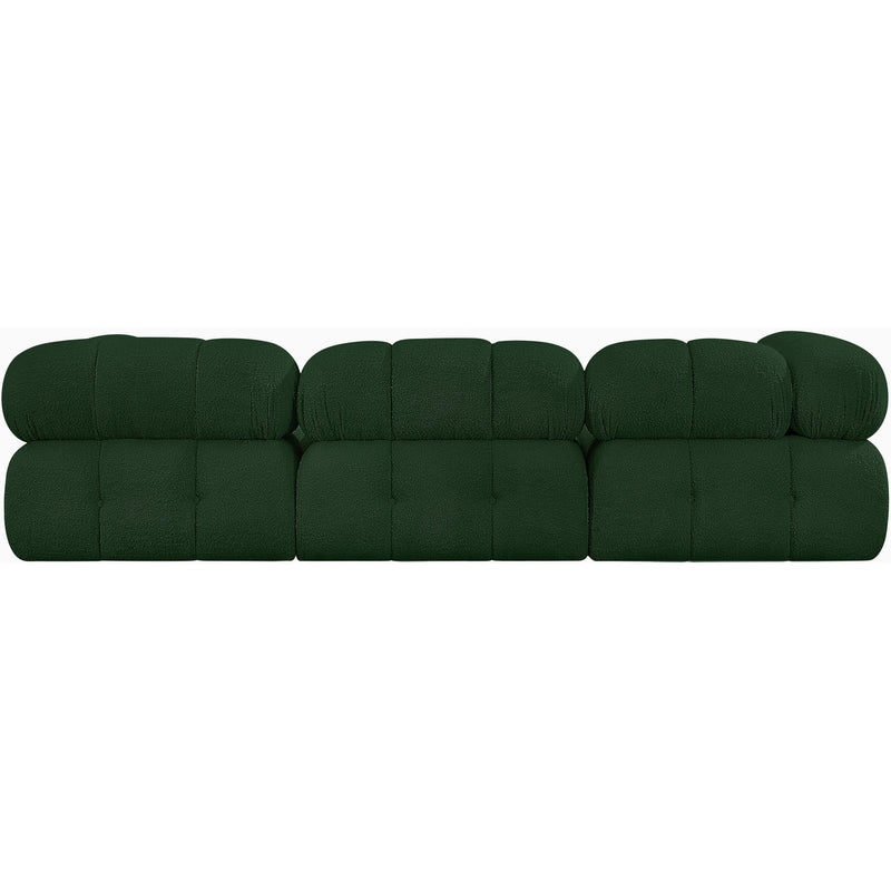 Meridian Ames Green Boucle Fabric Modular Sectional IMAGE 3