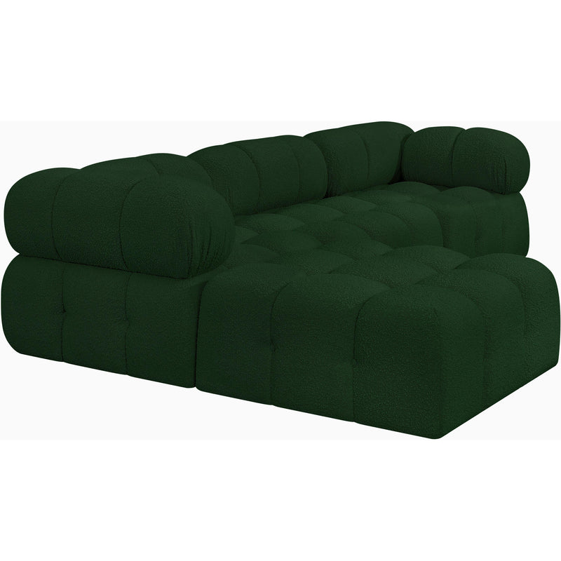 Meridian Ames Green Boucle Fabric Modular Sectional IMAGE 6