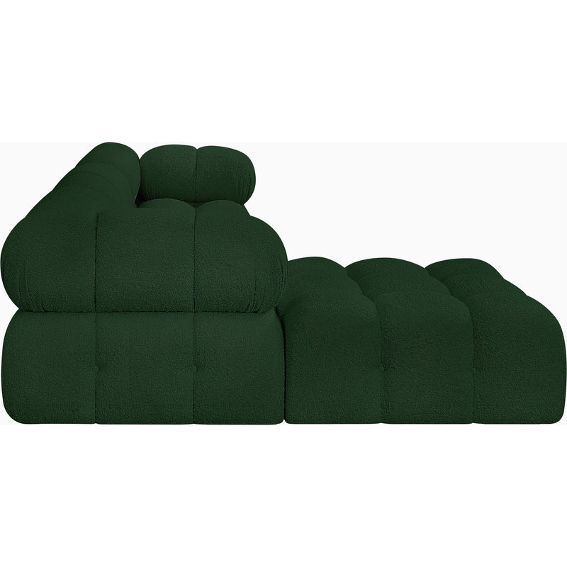 Meridian Ames Green Boucle Fabric Modular Sectional IMAGE 7