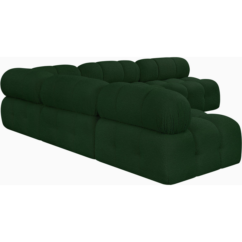 Meridian Ames Green Boucle Fabric Modular Sectional IMAGE 6