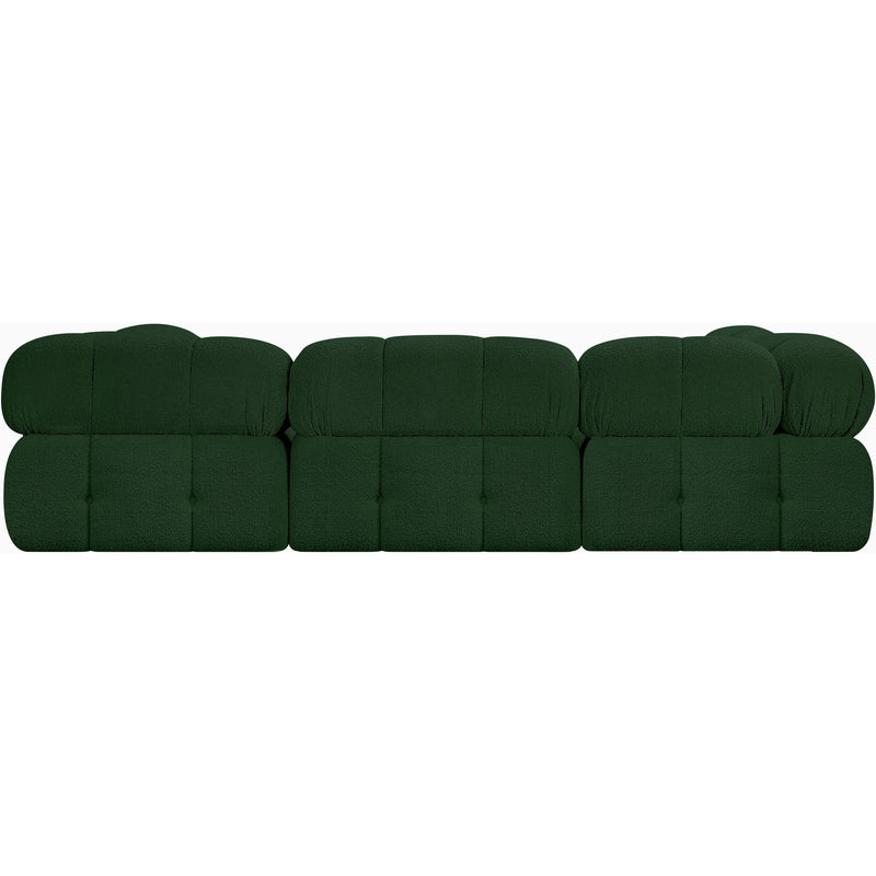 Meridian Ames Green Boucle Fabric Modular Sectional IMAGE 3