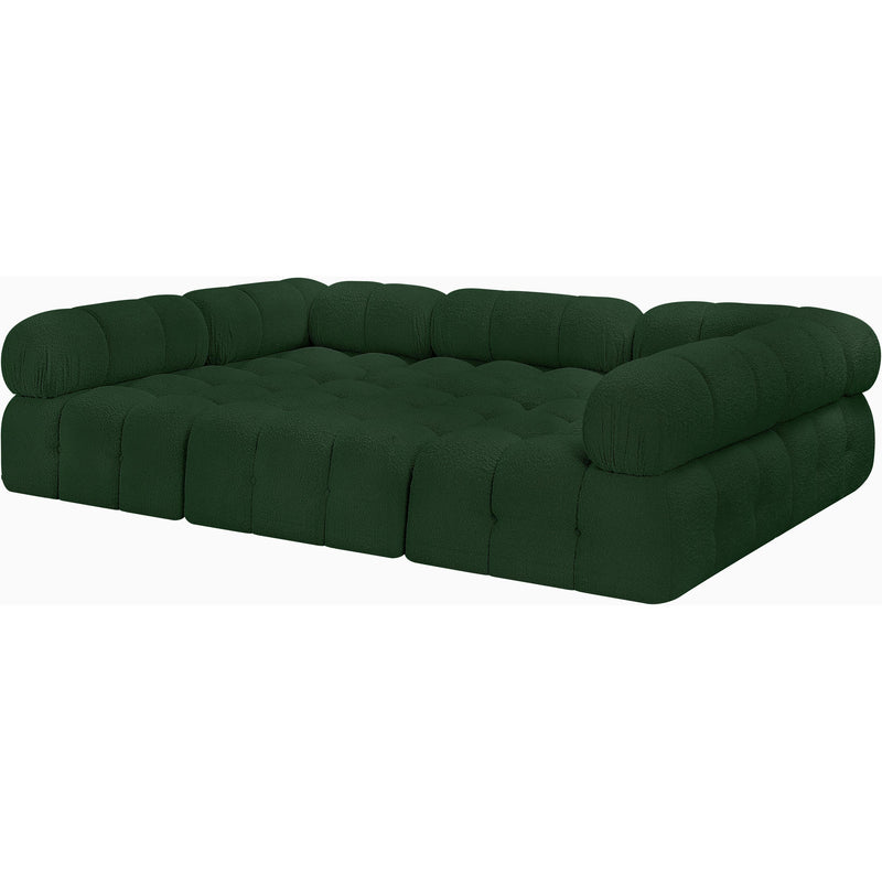 Meridian Ames Green Boucle Fabric Modular Sectional IMAGE 6