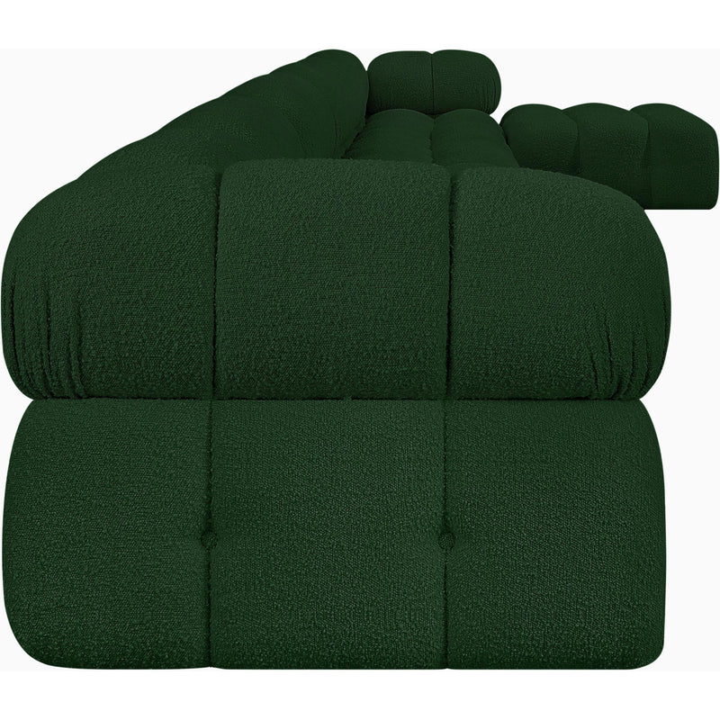 Meridian Ames Green Boucle Fabric Modular Sectional IMAGE 6