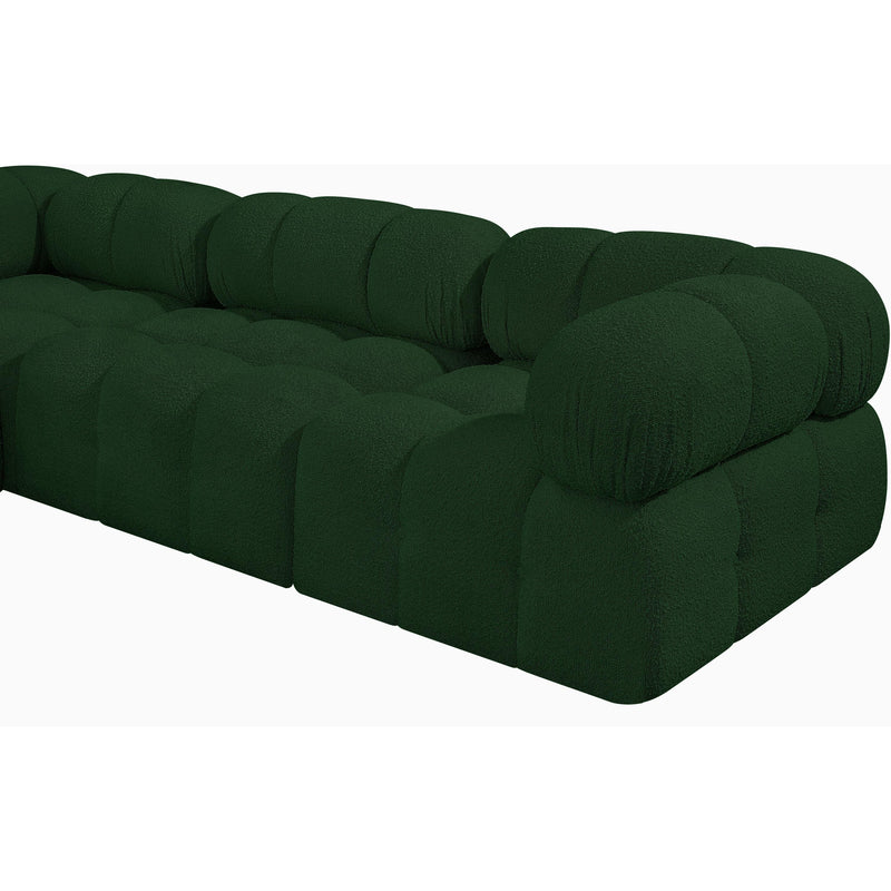 Meridian Ames Green Boucle Fabric Modular Sectional IMAGE 10
