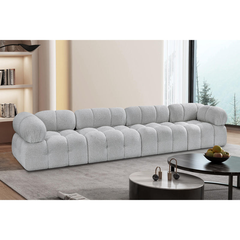 Meridian Ames Grey Boucle Fabric Modular Sofa IMAGE 2