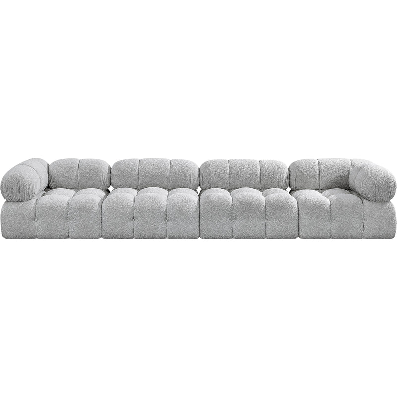 Meridian Ames Grey Boucle Fabric Modular Sofa IMAGE 4