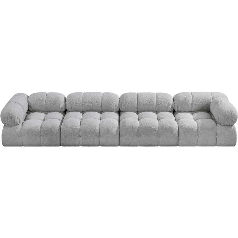 Meridian Ames Grey Boucle Fabric Modular Sofa IMAGE 5