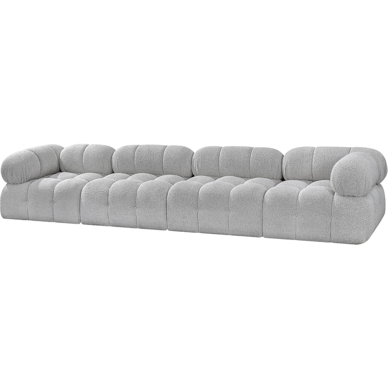 Meridian Ames Grey Boucle Fabric Modular Sofa IMAGE 6