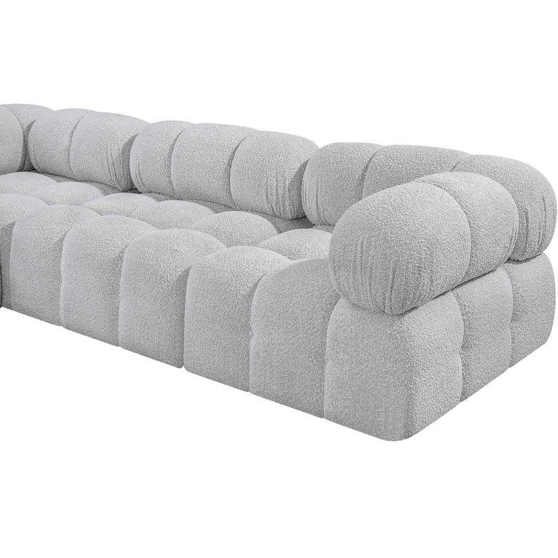 Meridian Ames Grey Boucle Fabric Modular Sofa IMAGE 9