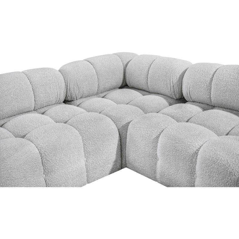 Meridian Ames Grey Boucle Fabric Modular Sectional IMAGE 10